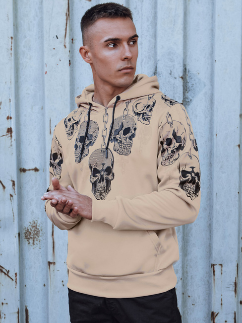 Herren-Kapuzenpullover beige Dstreet BX5842