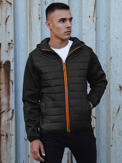 Herren Übergangs-Steppjacke mit Kapuze schwarz Dstreet TX4860_1