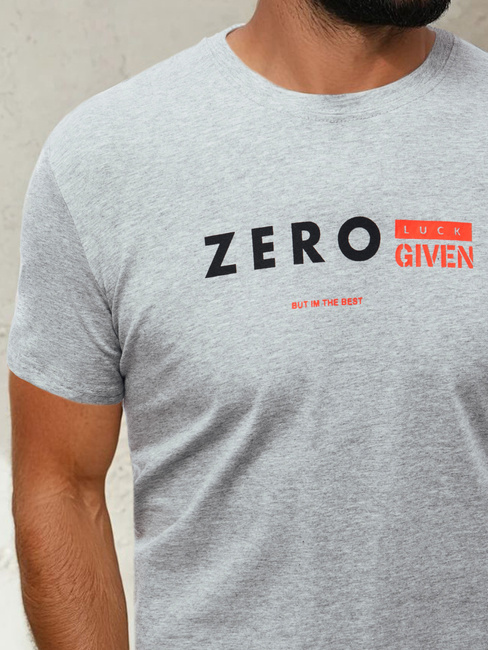 Herren T-shirt mit Aufdruck Hellgrau Dstreet RX4744