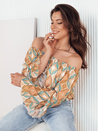 Damen Paillettenbluse SPRIAN braun Dstreet RY2463