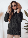Damen Winterjacke LUMORE gesteppt mit Kapuze schwarz Dstreet TY5015