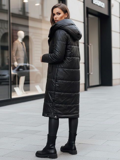 Damen Übergangsjacke ORVITA gesteppt mit Kapuze schwarz Dstreet TY5024z