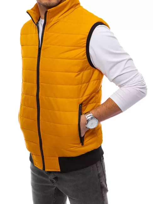 Herren Steppweste Dunkelgelb Dstreet TX4018