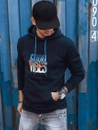 Herren Kapuzenpullover Isoliert Zip Dunkelblau Dstreet BX5380