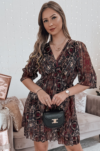 Einheitsgröße VELVETIA Kleid kastanienbraun Dstreet EY2544