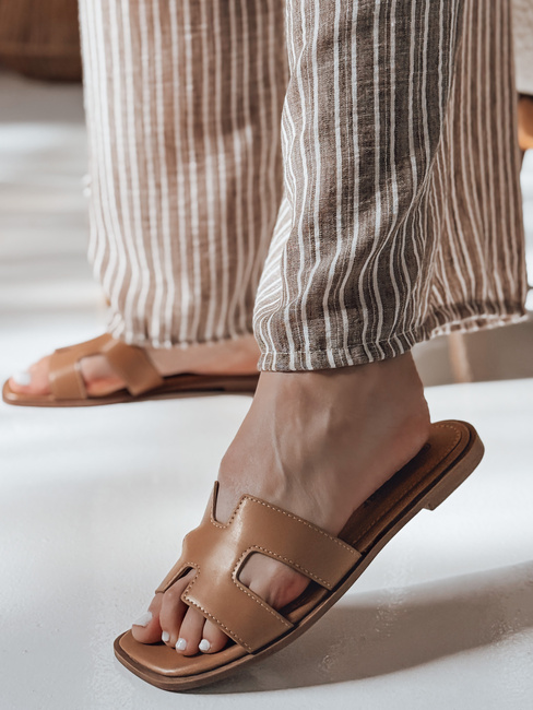 Damen Flip-Flops mit Aussparungen KLASSINO khaki Dstreet ZY0881