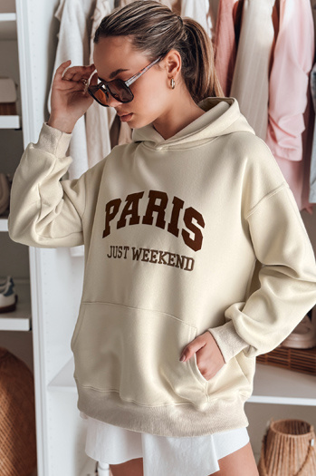 Damen-Kapuzenpullover PARISSIA beige Dstreet BY1457