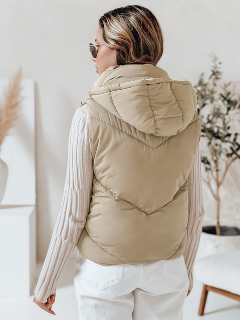 Damen Steppweste LIKEHUGS beige Dstreet TY4979