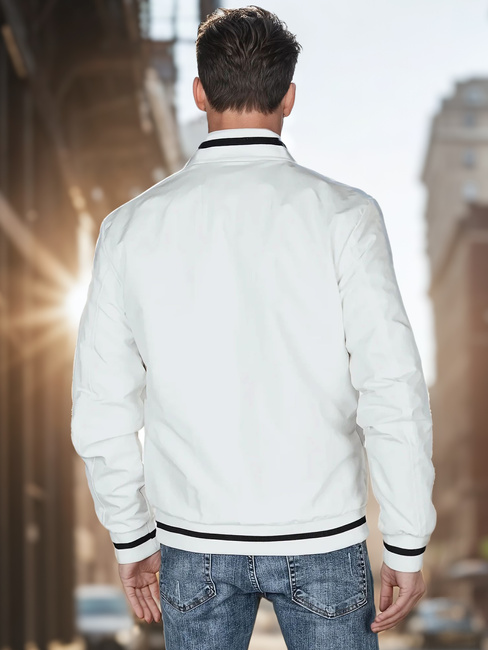 Herren Übergangs-Bomberjacke weiß Dstreet TX5025