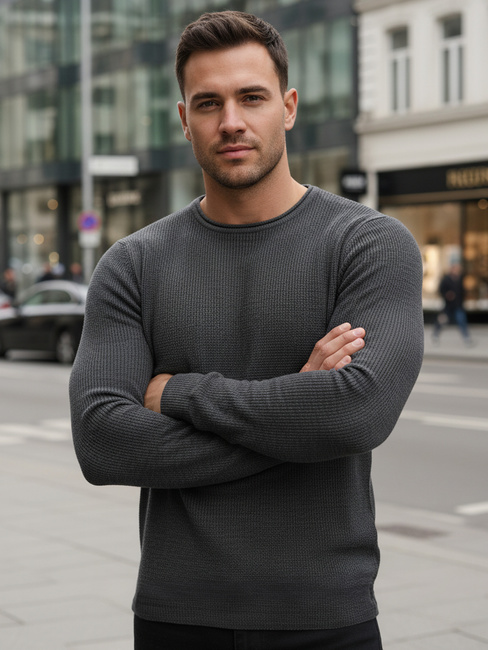 Anthrazitfarbener Pullover für Männer WX2293z