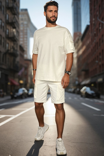 Herrenset Basic weiß Dstreet AX0798