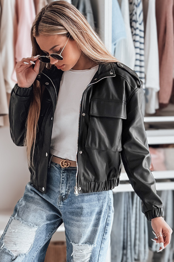Kurze Oversize-Ramones-Jacke MOTORES Damen schwarz Dstreet TY4799