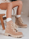 Damen Schnürstiefel Trapper beige Dstreet ZY1263