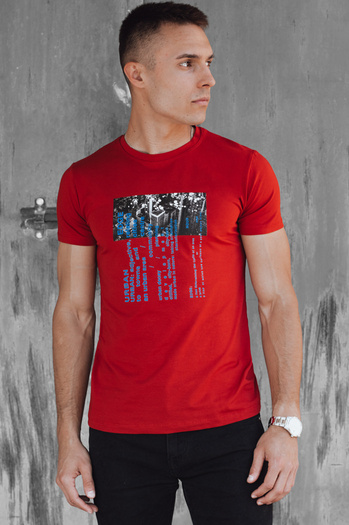 Rotes Herren-T-Shirt Dstreet RX5559