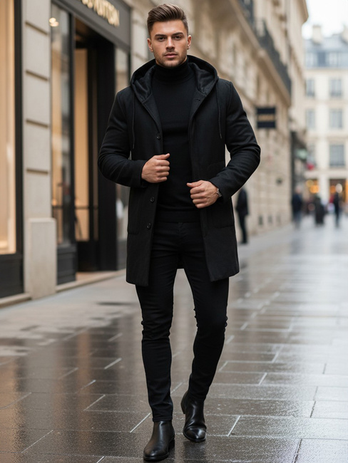 Herren Wintermantel Farbe Schwarz DSTREET CX0444