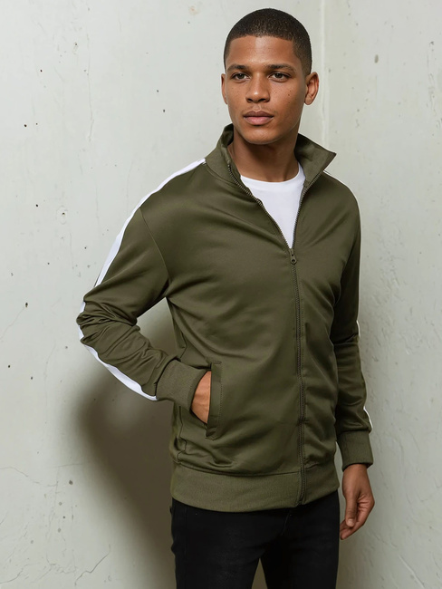 Herren Sweatshirt mit Reißverschluss Farbe Grün DSTREET BX5561