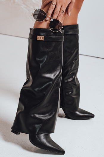 Stiefel mit breitem Schaft schwarz Dstreet ZY1119