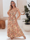 FLORALUSH Maxikleid mit gelben und roten Blumen Dstreet EY2632