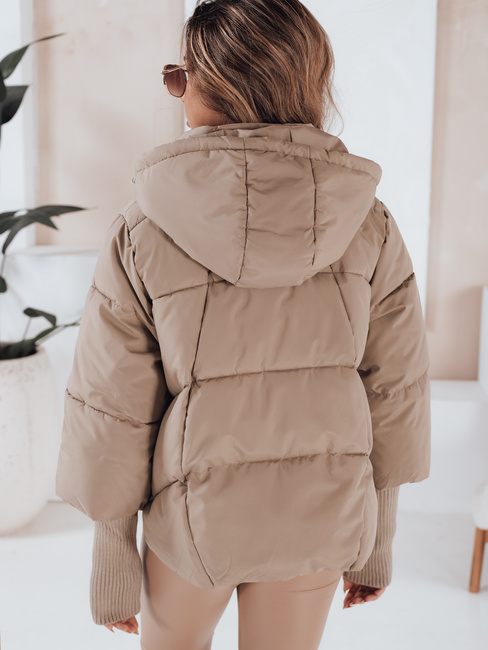 MISSLAYER Damen Winterjacke mit Kapuze camel Dstreet TY5035