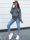 Damen Sport-Kapuzenpullover GIM dunkelgrau Dstreet BY1335