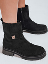 Schwarze Damenstiefel aus Wildleder Dstreet ZY1115