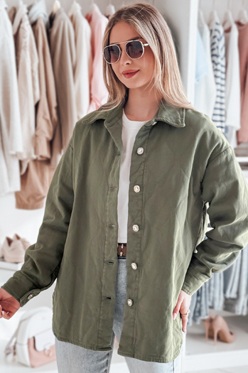 Damen-Übergangsjacke in Übergröße KOSMOJACK khaki Dstreet TY4840