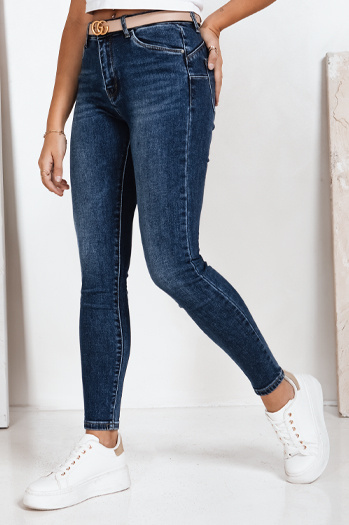 Damen Skinny Jeans mit hoher Taille blau Dstreet UY2793
