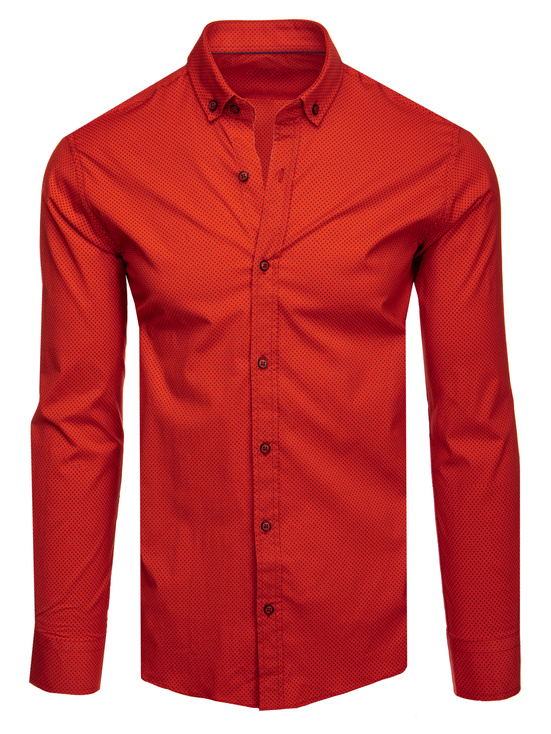 Herren Hemd rot gepunktet Dstreet DX2606