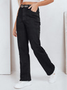Damen Jeans mit weitem Bein schwarz Dstreet UY2748