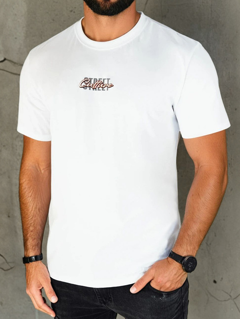 Herren T-shirt mit Aufdruck Farbe Weiß DSTREET RX5421