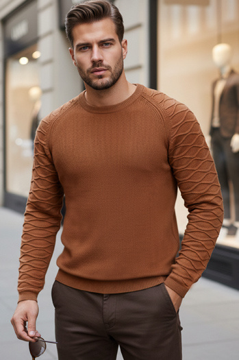 Herren Pullover in Camel WX2289