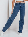 Blaue Damenjeans mit weitem Bein Dstreet UY2770