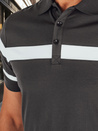 Herren Poloshirt mit Streifen dunkelgrau Dstreet PX0630