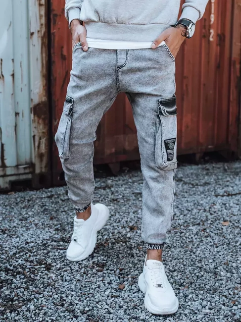 Herren Jeans Jogger Hose Hellgrau Dstreet UX3309