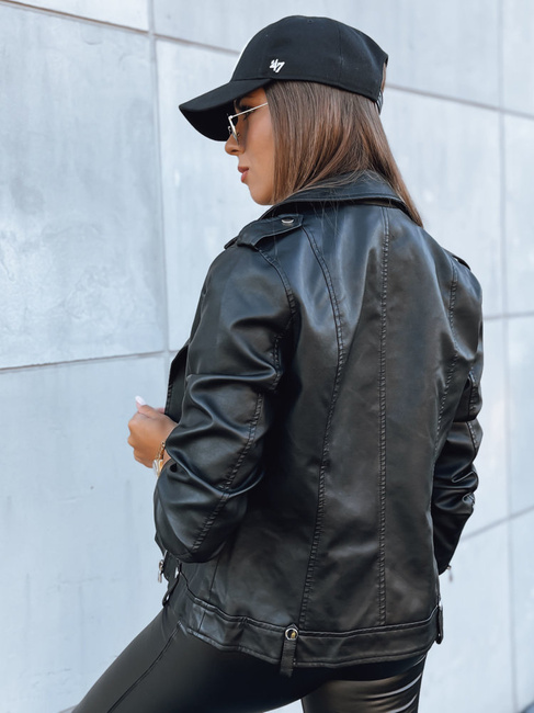 Damen Lederjacke MODE MOSAIC schwarz Dstreet TY3893