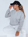 Damen Kapuzenpullover BASIC Grau BY0155