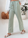Damen Stoffhose mit weitem Bein LINESSA grün Dstreet UY2644