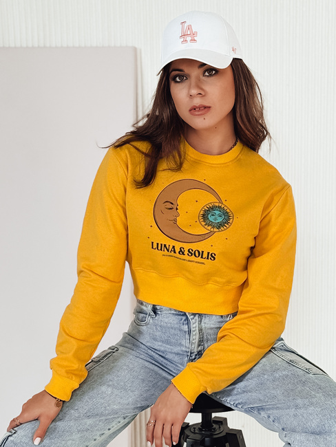LUNA Damen Crop Top gelb Dstreet BY1345