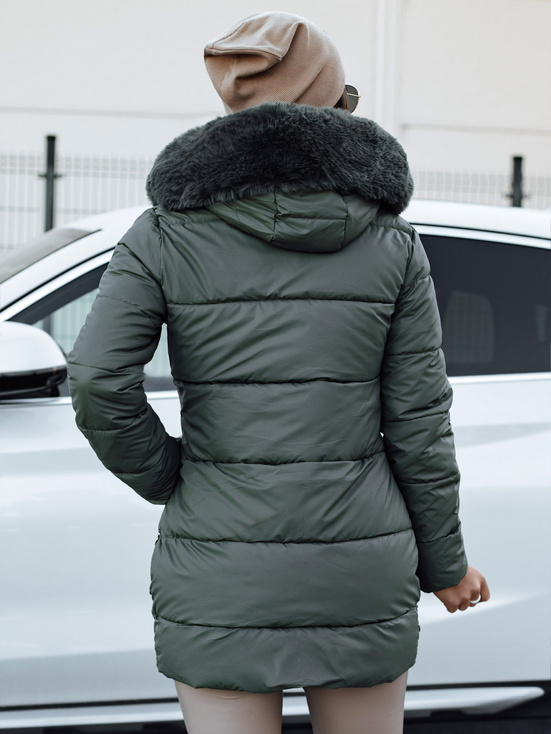 Damen Winterjacke mit Kapuze KRISTA grün Dstreet TY4729