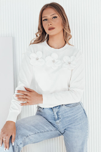 Damen Lange Pullover SOITE Farbe Weiß DSTREET MY2292