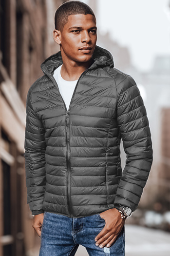 Herren Übergangsjacke Gesteppt Grau Dstreet TX4422