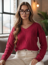 Damen Lange Pullover DARIA Farbe Rot DSTREET MY1719