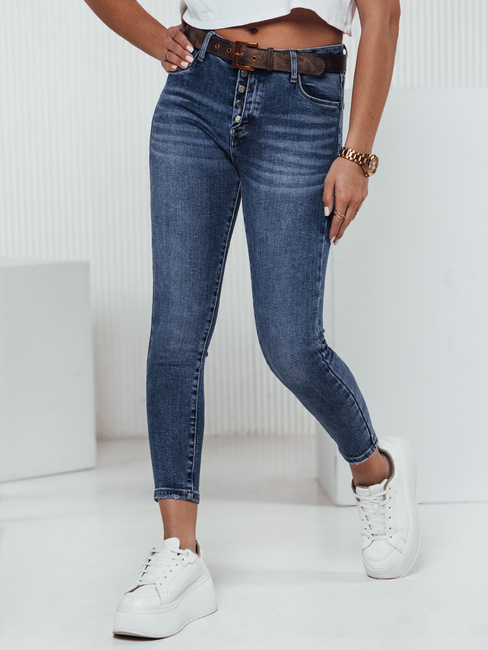 Damen Denim-Hose BUTTONFIT skinny blau Dstreet UY2313