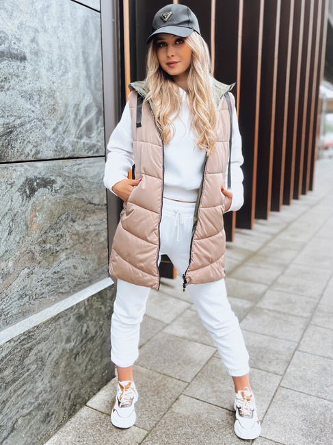 Damen Wendeweste ONADE Farbe Camel DSTREET TY3726