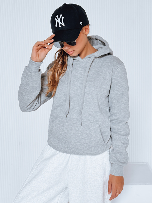 Damen Kapuzenpullover BASIC Grau BY0155