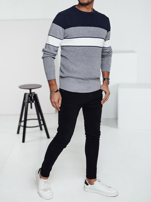 Grauer Pullover für Männer Dstreet WX2285