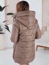 Damen Stepp-Winterjacke mit Kapuze dunkelbeige Dstreet TY5093