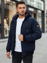 Herren Winterjacke mit Kapuze navy blau Dstreet TX5086z