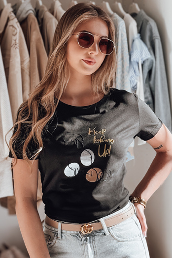 Damen LUMIFIT Pudel-T-Shirt schwarz Dstreet RY2736