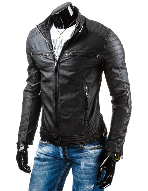 Herren Kunstlederjacke Farbe Grün DSTREET TX3247